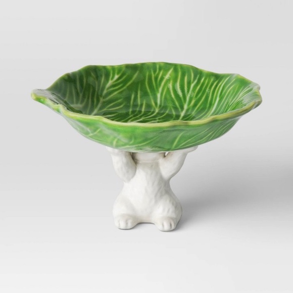 Threshold Stoneware Bunny Cabbage Dessert Bowl - Thumbnail 3